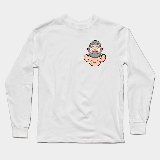 Hot Silver Daddy Long Sleeve T-Shirt by LoveBurty